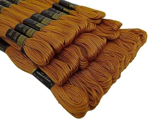 Anchor Cross Stich/Long Stich Embroidery Cotton Threads,Pack of 25, 8 Mt Each Skeins (Multicolour (25 Shades X 2 Each - 50 skeins))