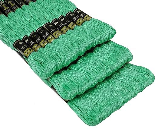 Anchor Cross Stich/Long Stich Embroidery Cotton Threads,Pack of 25, 8 Mt Each Skeins (Multicolour (25 Shades X 2 Each - 50 skeins))