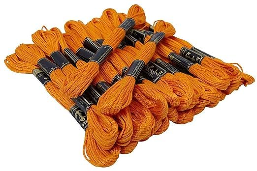 Anchor Cross Stich/Long Stich Embroidery Cotton Threads,Pack of 25, 8 Mt Each Skeins (Multicolour (25 Shades X 2 Each - 50 skeins))