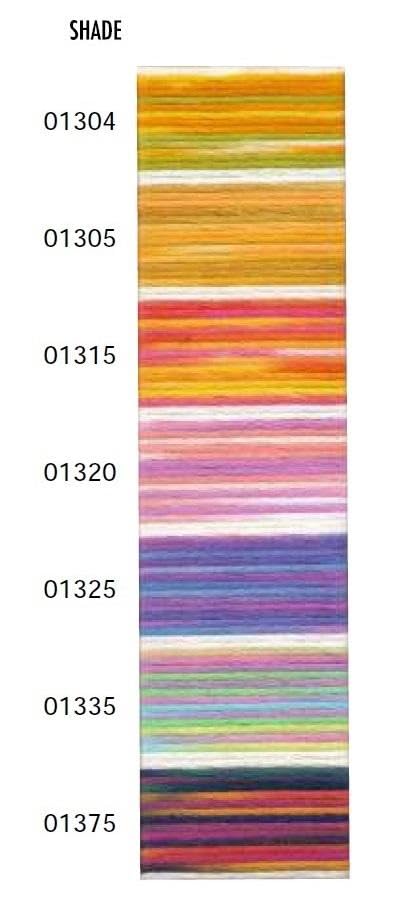 Anchor Cross Stich/Long Stich Embroidery Cotton Threads,Pack of 25, 8 Mt Each Skeins (Multicolour (25 Shades X 2 Each - 50 skeins))