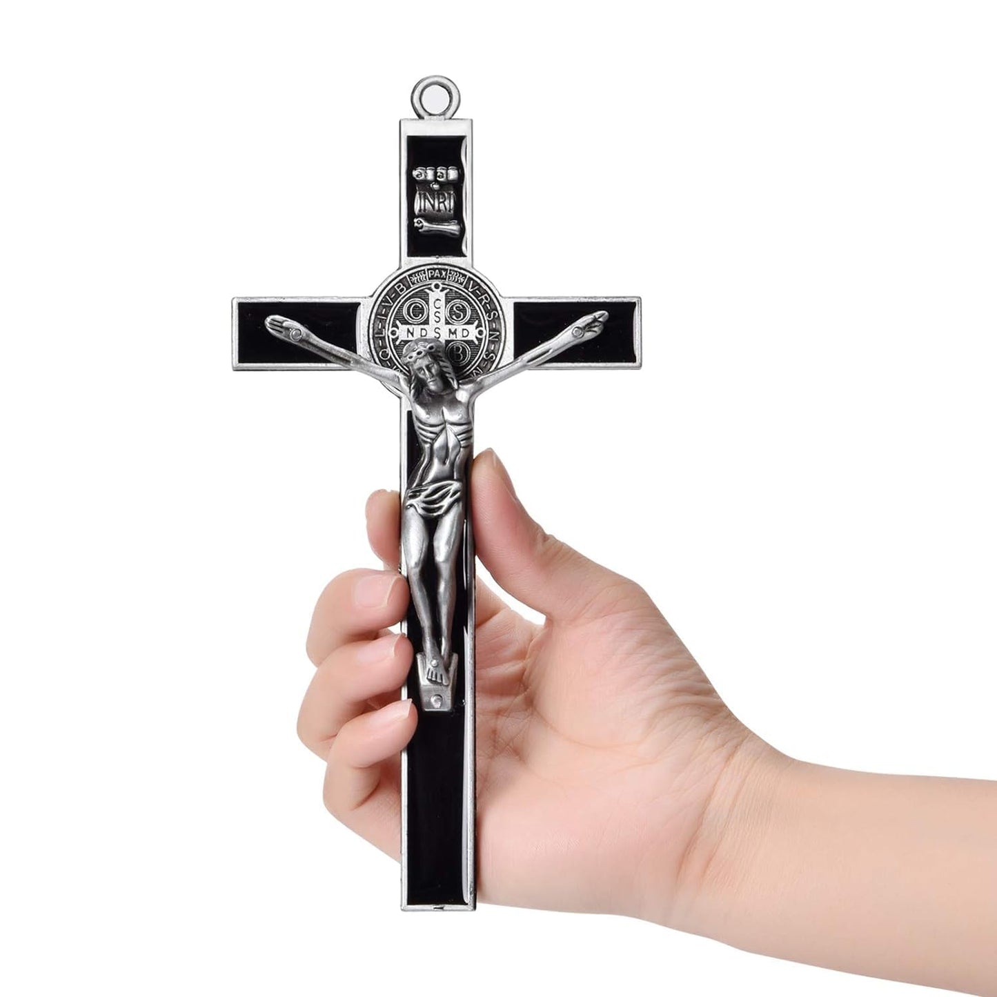 Saint Benedict Benedictine Metal Cross (St Benedict Cross 7 Inch)