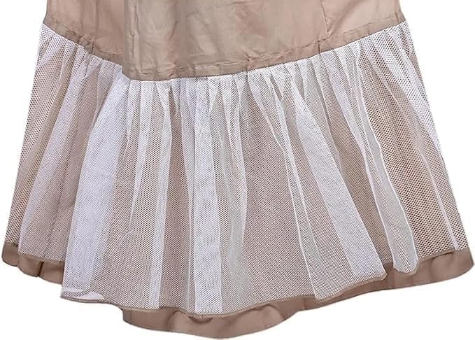 Sianna Collections Cotton Full Length Petticoat/Camisole/Slip/Spaghetti/Cancan Skirt, Pack of 1 Cream