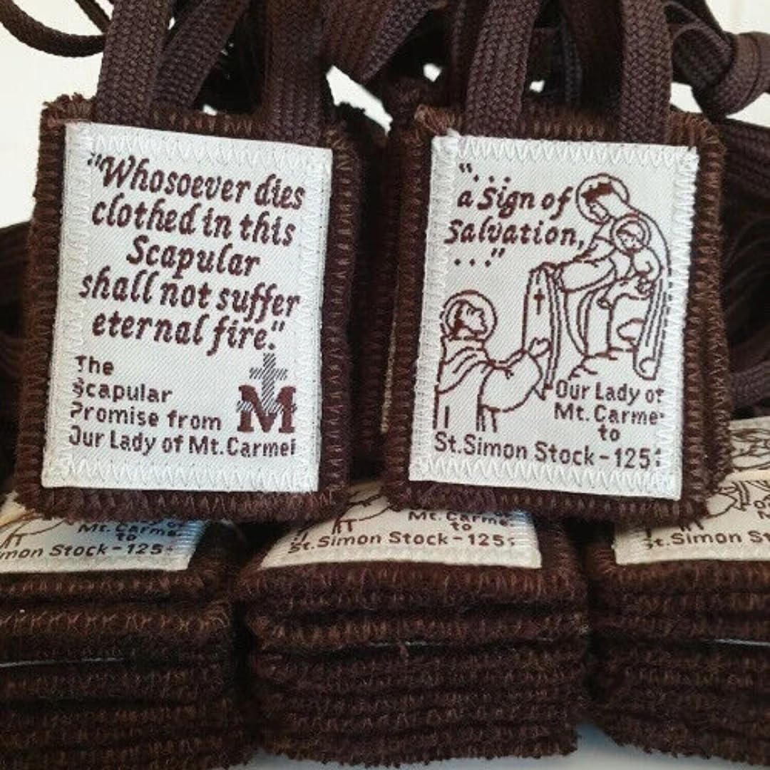 Varieties of Catholic Rosary Prayer Beads Collections (Brown Scapular)