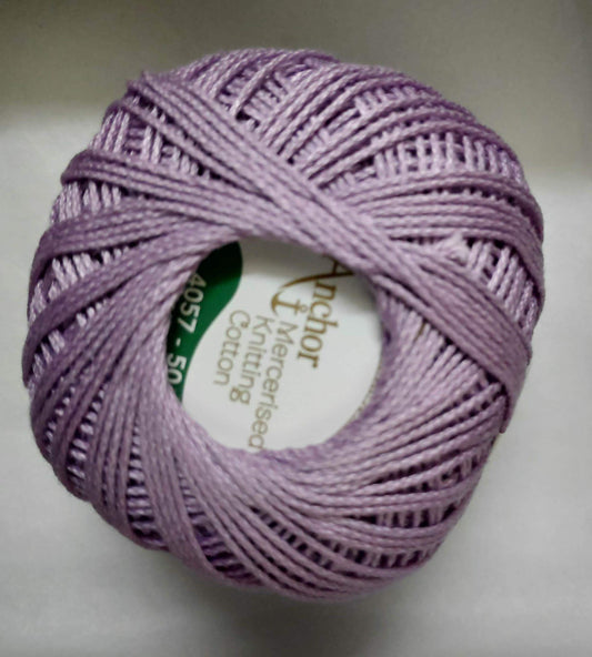 Anchor Mercerised Knitting Cotton Fast Colour-Lavender Light 4057 -0104 - 50g (Lavender104-1, 1)