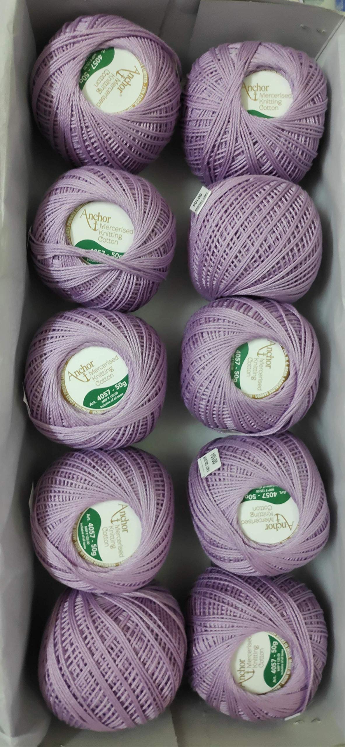 Anchor Mercerised Knitting Cotton Fast Colour-Lavender Light 4057 -0104 - 50g (Lavender104-1, 1)